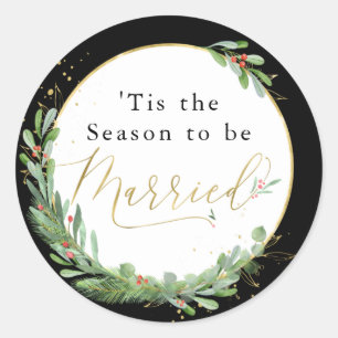 Tis the Season to be Married Wedding Envelope Seal