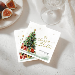 Tis the Season to be Married Wedding Napkin