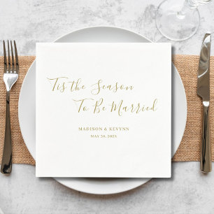 Tis the Season To Be Married   Wedding Napkins