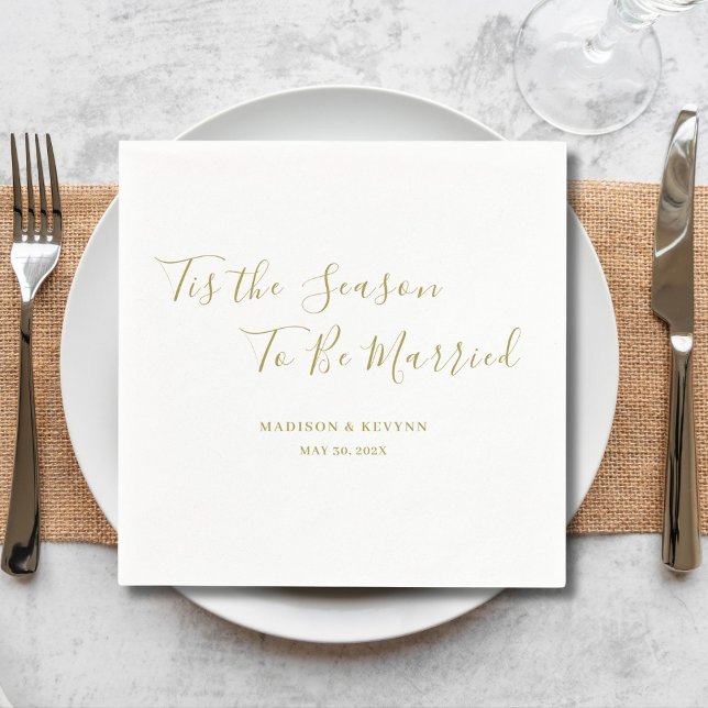 Tis the Season To Be Married | Wedding Napkins (Creator Uploaded)