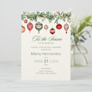 Tis the Season to be Married Winter Bridal Shower Invitation