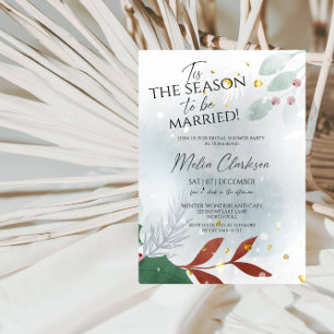 Tis the Season to Be Married Xmas Bridal Shower  Invitation