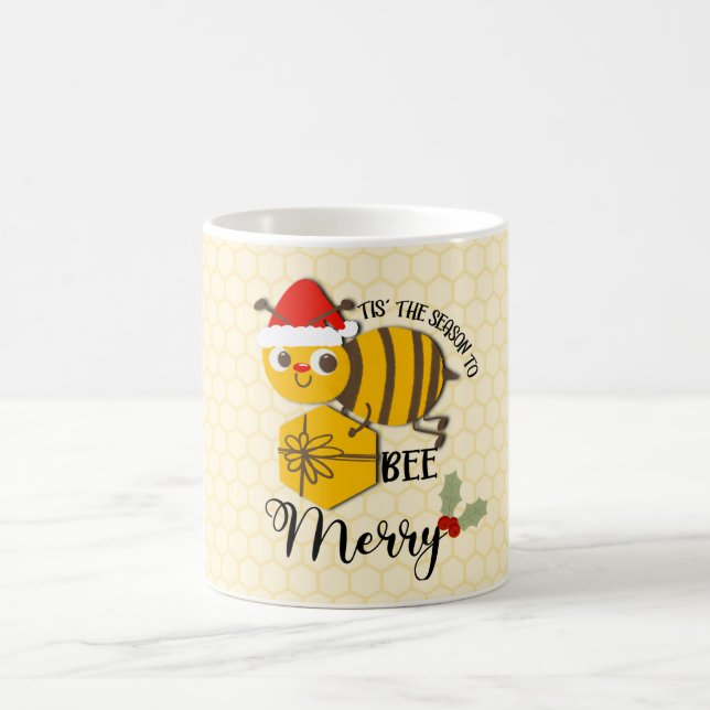 Tis the season to be merry bee  card coffee mug (Center)