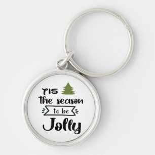 Tis The Season To Be New Year Celebration Minimal Key Ring
