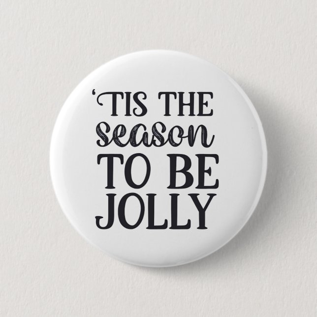 Tis The Season To Be New Year Celebration Retro Cl 6 Cm Round Badge (Front)