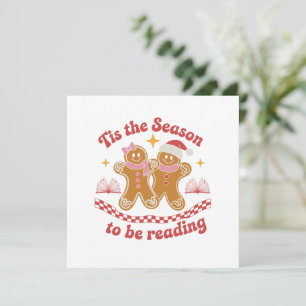 Tis The Season To Be Reading Christmas School Holiday Card