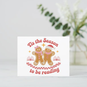 Tis The Season To Be Reading Christmas School Holiday Postcard