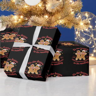 Tis The Season To Be Reading Christmas School Wrapping Paper