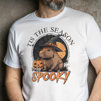 Tis the season to be spooky Capybara Halloween fun T-Shirt
