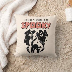 Tis the Season to be Spooky Creepy Halloween  Cushion