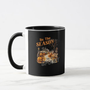 Tis The Season To Be Spooky Fall Halloween Retro C Mug