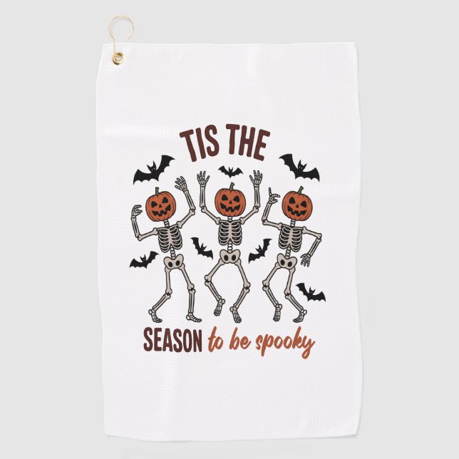 Tis the Season to Be Spooky Golf Towel (Front)
