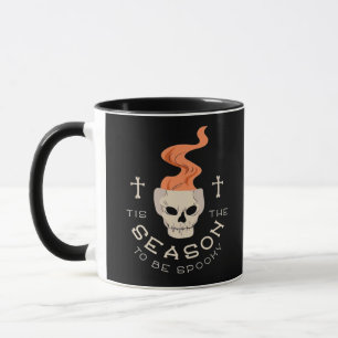 Tis The Season To Be Spooky Halloween Skull Mug