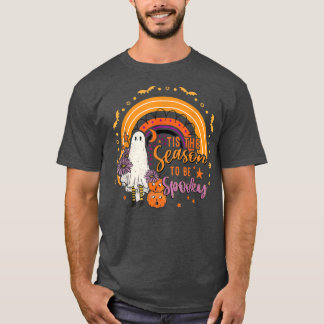 Tis The Season To Be Spooky Rainbow Ghouls Pumpkin T-Shirt