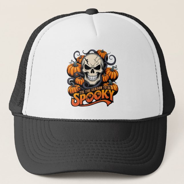 Tis The Season To Be Spooky Trucker Hat (Front)