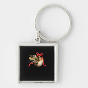 Tis The Season To Dolly Retro Classic Key Ring