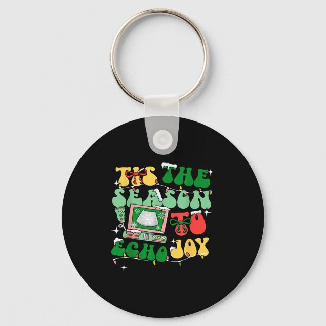 Tis The Season To Echo Joy Xmas Sonographer Ultras Key Ring (Front)