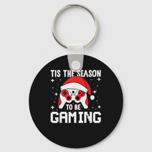 Tis The Season To Gaming Christmas Gamer Heartbeat Key Ring