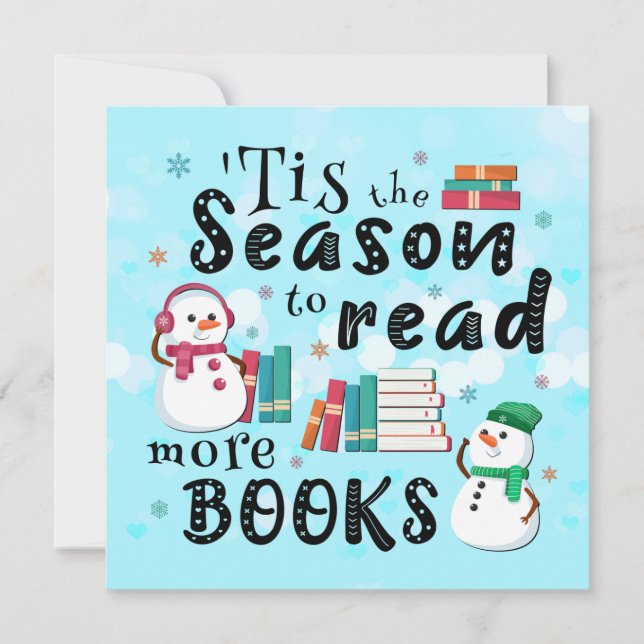 Tis the Season to Read More Books Holiday Card (Front)