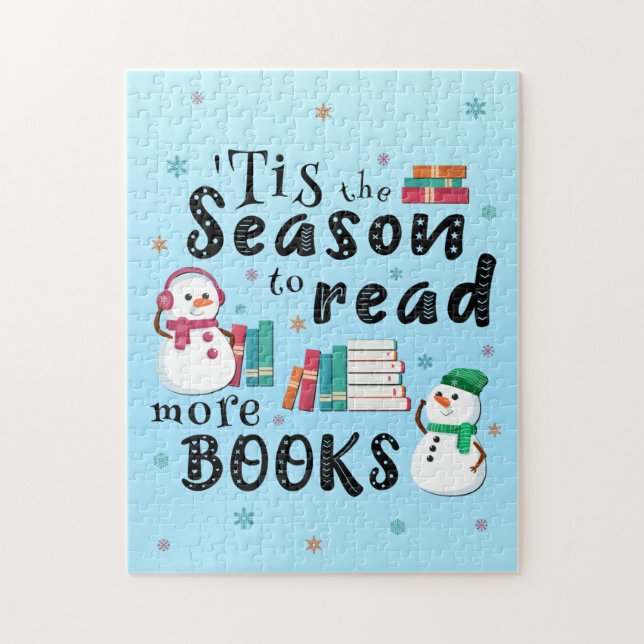 ’Tis the Season to Read More Books Jigsaw Puzzle (Vertical)