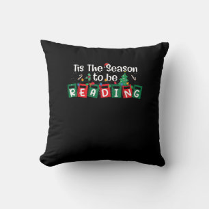Tis The Season To Reading Christmas Teacher Book Cushion