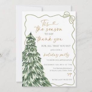 Tis the season to say thank you Holiday Party Invitation