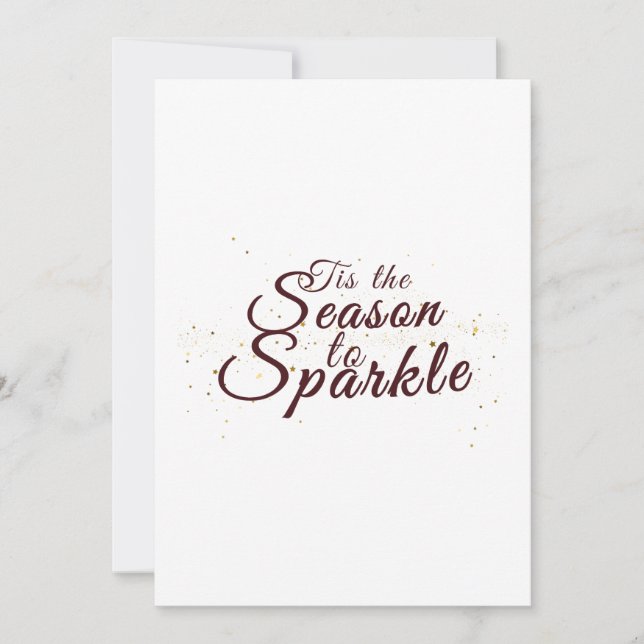 Tis the Season to Sparkle, Christmas elegance Holiday Card (Front)