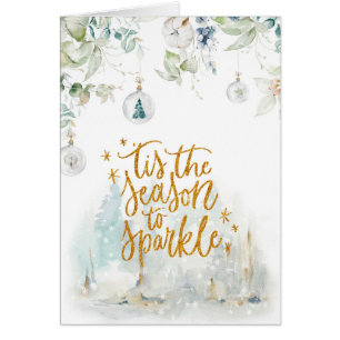 Tis the Season to Sparkle Christmas Holiday Card