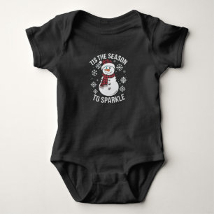 Tis The Season To Sparkle Christmas Holiday Gift Baby Bodysuit