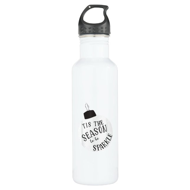 Tis The Season To Sparkle Holiday Cute Fun 710 Ml Water Bottle (Front)