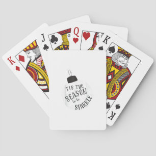 Tis The Season To Sparkle Holiday Cute Fun Playing Cards