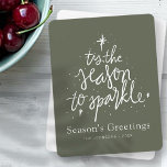 T'is The Season To Sparkle Modern Christmas Tree Holiday Card<br><div class="desc">Design is composed of Modern Simple Christmas tree typography

Available here:
http://www.zazzle.com/store/selectpartysupplies</div>