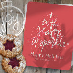 T'is The Season To Sparkle Modern Christmas Tree Holiday Card<br><div class="desc">Design is composed of Modern Simple Christmas tree typography

Available here:
http://www.zazzle.com/store/selectpartysupplies</div>