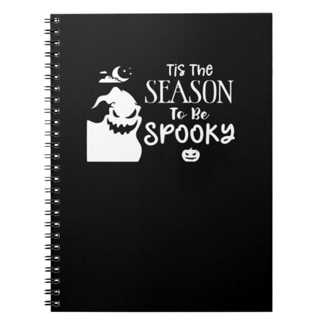 Tis The Season To Spooky Halloween Sarcastic Funny Notebook (Front)