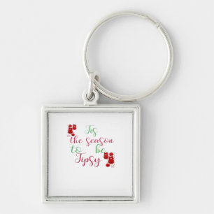 Tis The Season To Tipsy Christmas Key Ring