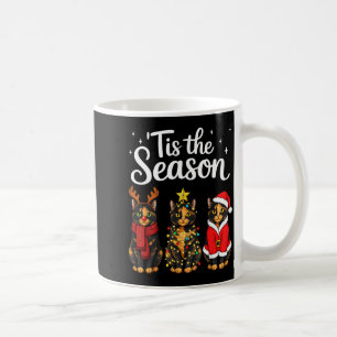 Tis The Season Tortoiseshell Cat Christmas Santa Coffee Mug