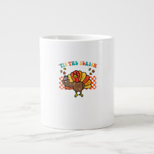 Tis The Season Turkey Coffee Thanksgiving Fall Men Large Coffee Mug