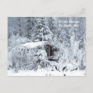 'Tis the Season  Up North, Mn Winter Holiday Postcard