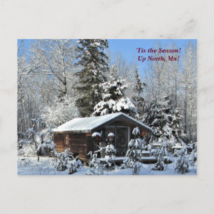 'Tis the Season Up North, Mn Winter Holiday Postcard