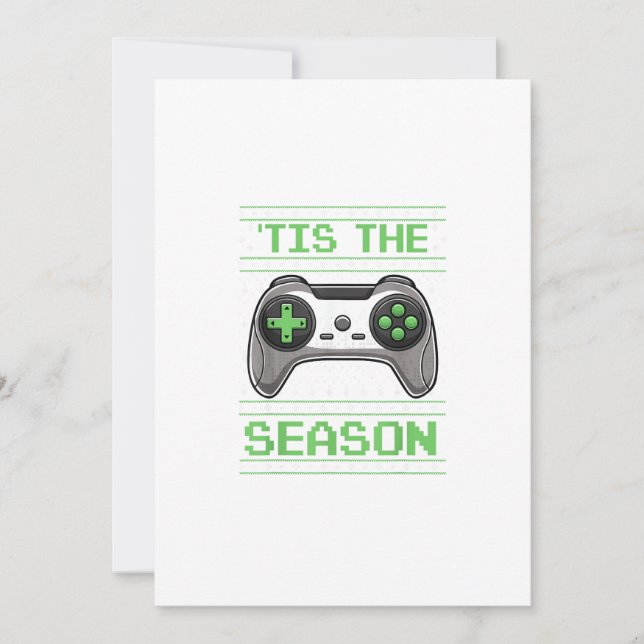 Tis The Season Video Games Christmas Xmas Gamer Holiday Card (Front)