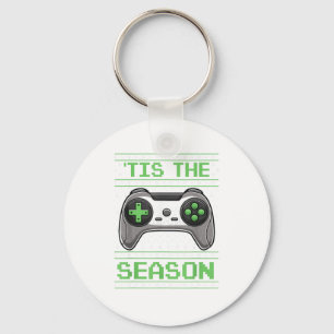 Tis The Season Video Games Christmas Xmas Gamer Key Ring