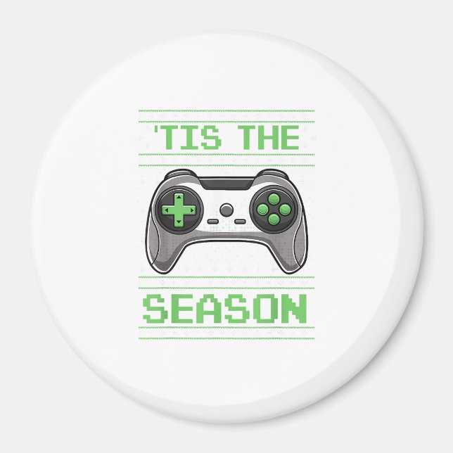 Tis The Season Video Games Christmas Xmas Gamer Magnet (Front)