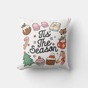 Tis The Season Vintage Christmas Cushion