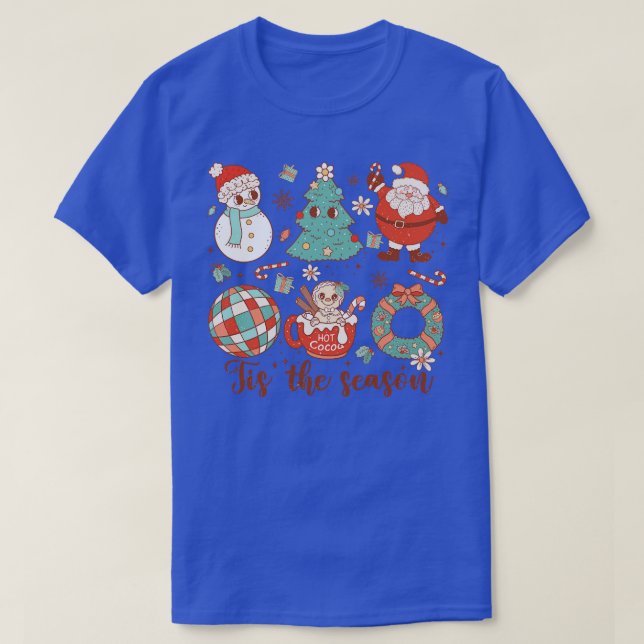 Tis the season Vintage Christmas Tree T-Shirt (Design Front)