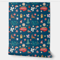 tis the season, watercolor christmas retro blue