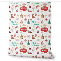 tis the season, watercolor christmas retro