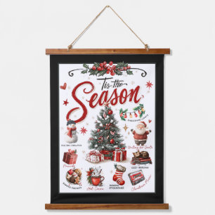 ’Tis the Season – Whimsical Christmas Hanging Tapestry