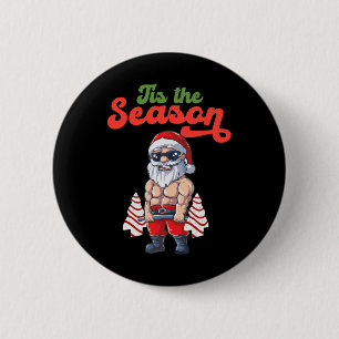 Tis The Season Workout Christmas Tree Cakes Debbie 6 Cm Round Badge