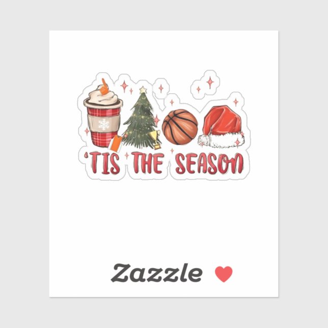 Tis the Season Xmas Christmas Basketball  (Sheet)