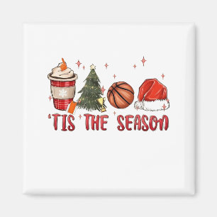 Tis the Season Xmas Christmas Basketball Magnet